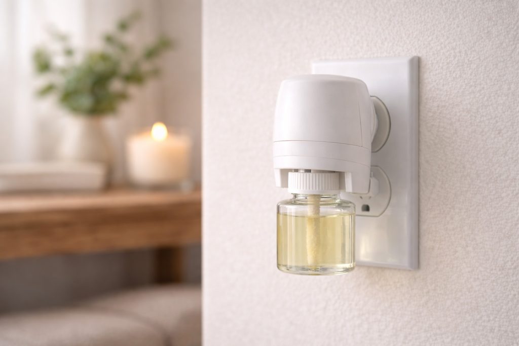 DIY plug-in refill safely installed in wall outlet